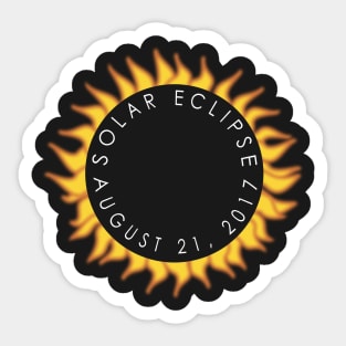 FLAMING SUN Total Eclipse 2017 Sticker